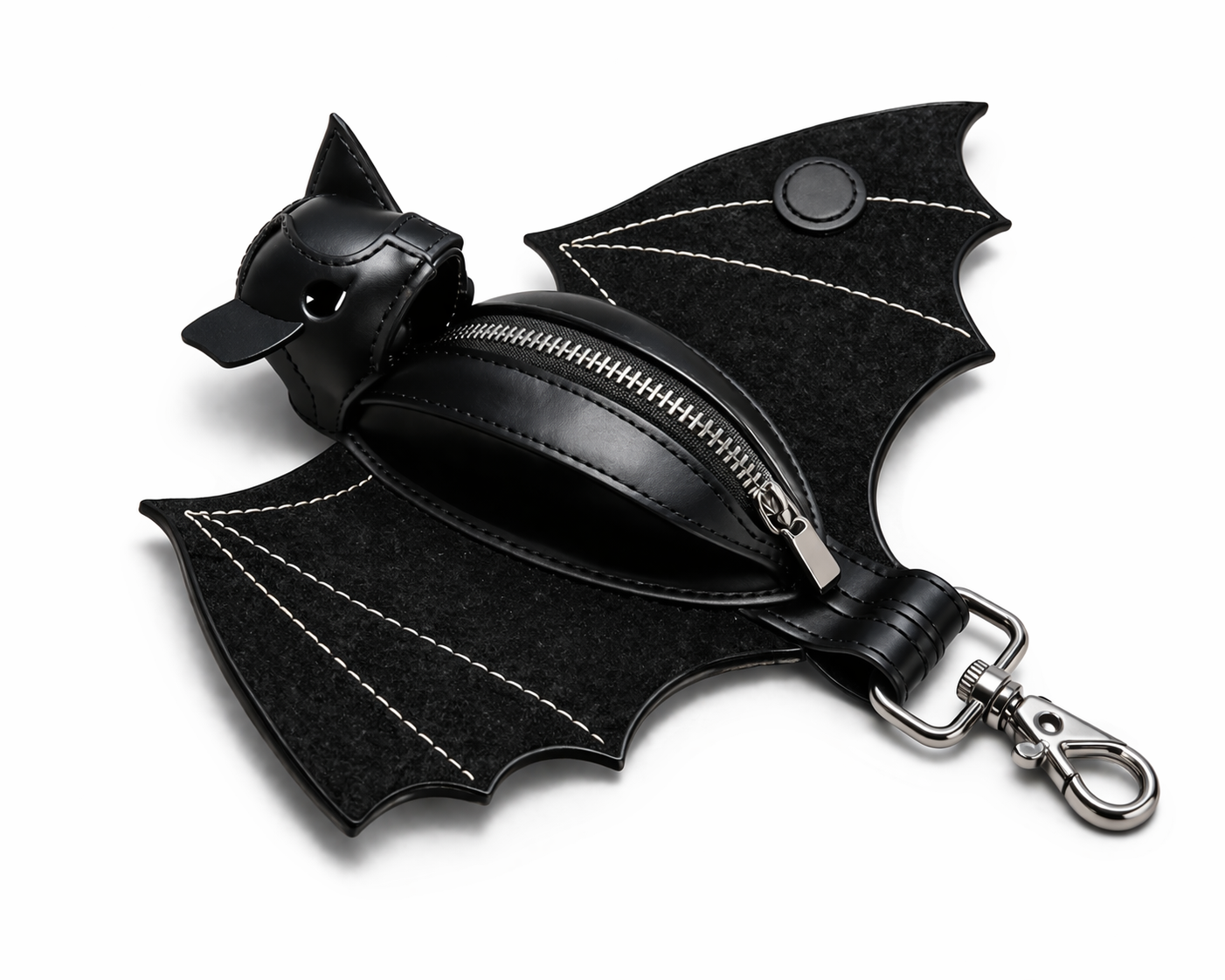 BatHex- Black Leather Bat Wallet