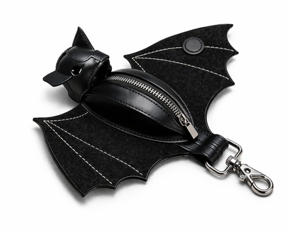 BatHex- Black Leather Bat Wallet
